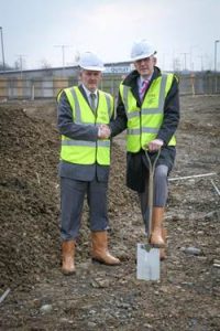 Pictured (l-r) are Lagan Building Director, Tom O’Hare, with Tesco Store Development Manager, Bernard Owens.