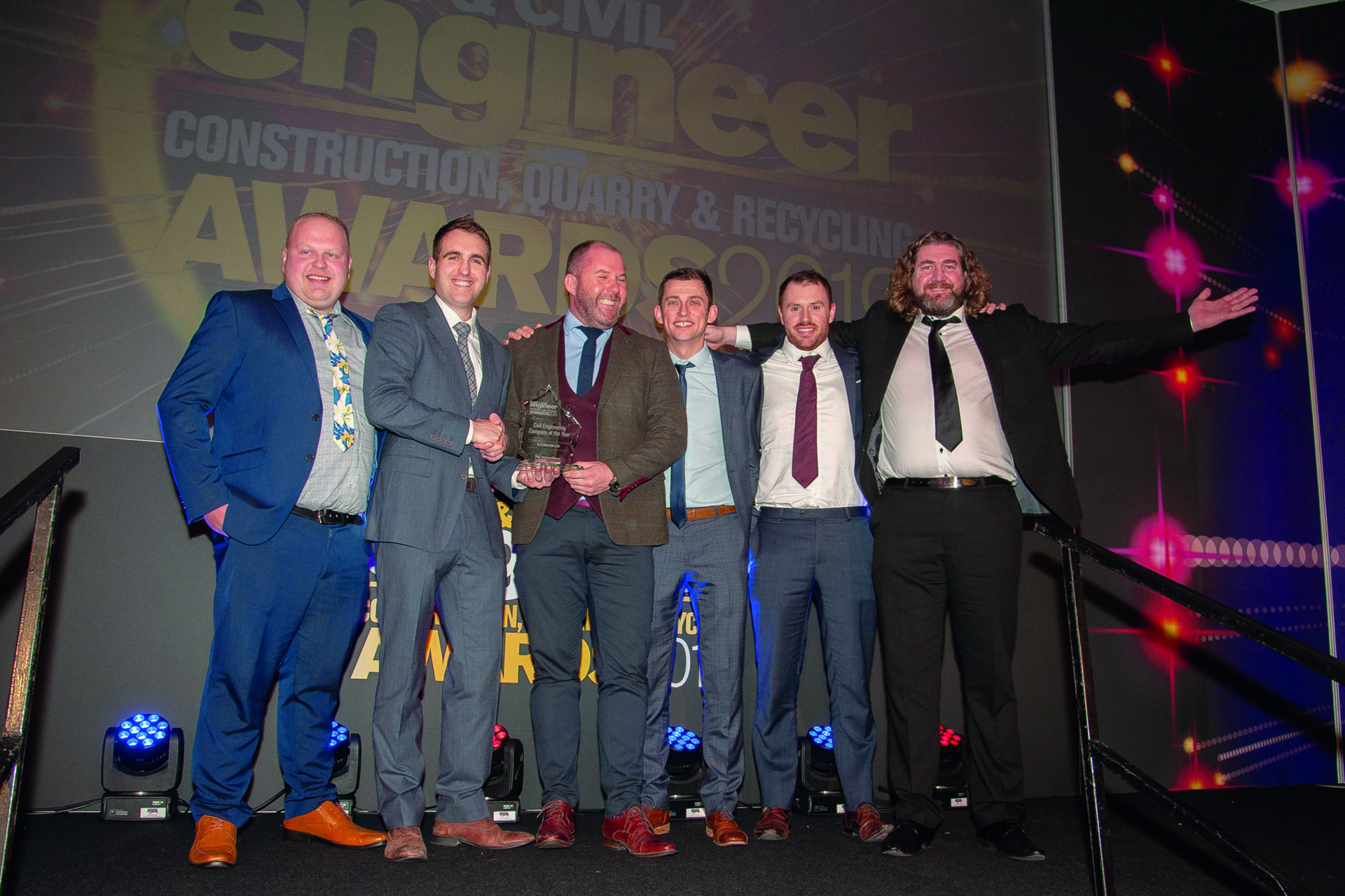 Civil Engineering Company of the Year: A. G. Wilson. L-R: Joe Lenihan ...