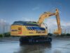 Komatsu’s new concept excavator equipped with hydrogen fuel cell system